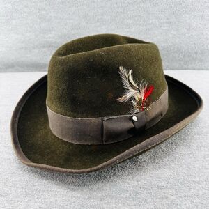 CAPAS DESIGN GODFATHER -  Men's 100% Wool Green Fedora Hat Size X-Large  H7